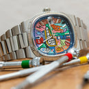Retro Square Stainless Steel Quartz Watch