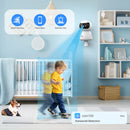 Baby Monitor Indoor Surveillance Camera 2-Way Audio Auto Tracking Color Night Vision Wireless Camera