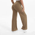 Mid-Waist Straight Leg Yoga Pants with Soft, Barely-There Feel