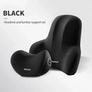 Memory Foam Car Neck & Lumbar Support Cushion — Ergonomic Seat Pillow