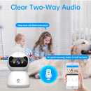 Baby Monitor Indoor Surveillance Camera 2-Way Audio Auto Tracking Color Night Vision Wireless Camera