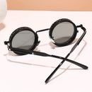 ND9 Round Retro Sunglasses — 9-Level Adjustable Tint & UV Protection