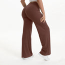 Mid-Waist Straight Leg Yoga Pants with Soft, Barely-There Feel