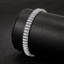 925 Sterling Silver Crystal Bracelet — Elegant Luxury Design for Special Occasions