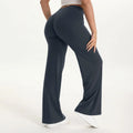 Mid-Waist Straight Leg Yoga Pants with Soft, Barely-There Feel