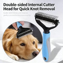 Pet Dematting & Deshedding Comb for Cats & Dogs