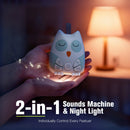 Portable White Noise Machine — 30 Soothing Sounds, Night Light & Baby Cry Sensor