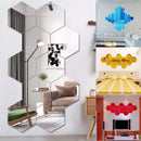 3D Hexagon Acrylic Mirror Wall Stickers