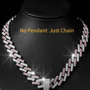 Full Diamond Football Pendant with Colorful Cuban Chain