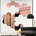 3D Hexagon Acrylic Mirror Wall Stickers