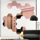 3D Hexagon Acrylic Mirror Wall Stickers