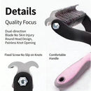 Pet Dematting & Deshedding Comb for Cats & Dogs