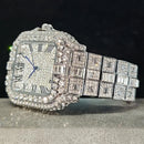 Luxury Iced-Out Square Watch