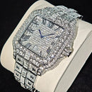 Luxury Iced-Out Square Watch