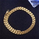 18K Gold Plated 2mm Side Chain Necklace for Women & Men