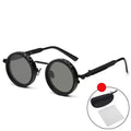 ND9 Round Retro Sunglasses — 9-Level Adjustable Tint & UV Protection