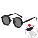 ND9 Round Retro Sunglasses — 9-Level Adjustable Tint & UV Protection