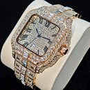 Luxury Iced-Out Square Watch