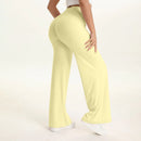 Mid-Waist Straight Leg Yoga Pants with Soft, Barely-There Feel