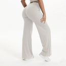 Mid-Waist Straight Leg Yoga Pants with Soft, Barely-There Feel