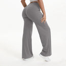 Mid-Waist Straight Leg Yoga Pants with Soft, Barely-There Feel